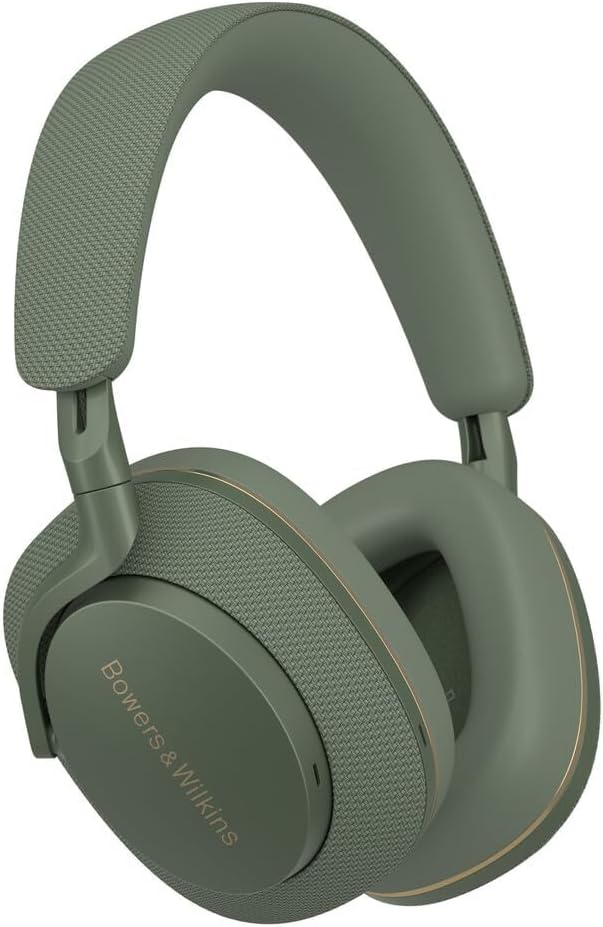 Bowers & Wilkins Px7 S2e Over-Ear Headphones in green.