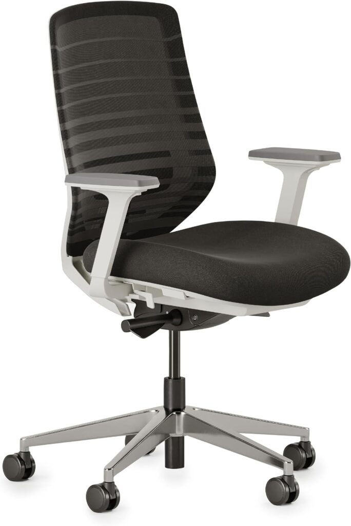 Branch ergonomic office chair in black, featuring a mesh backrest, cushioned seat