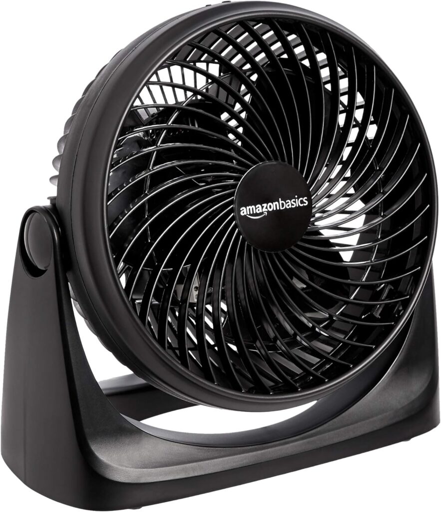 Amazon Basics 3-Speed Circulator Fan with 90-degree oscillation and adjustable tilt