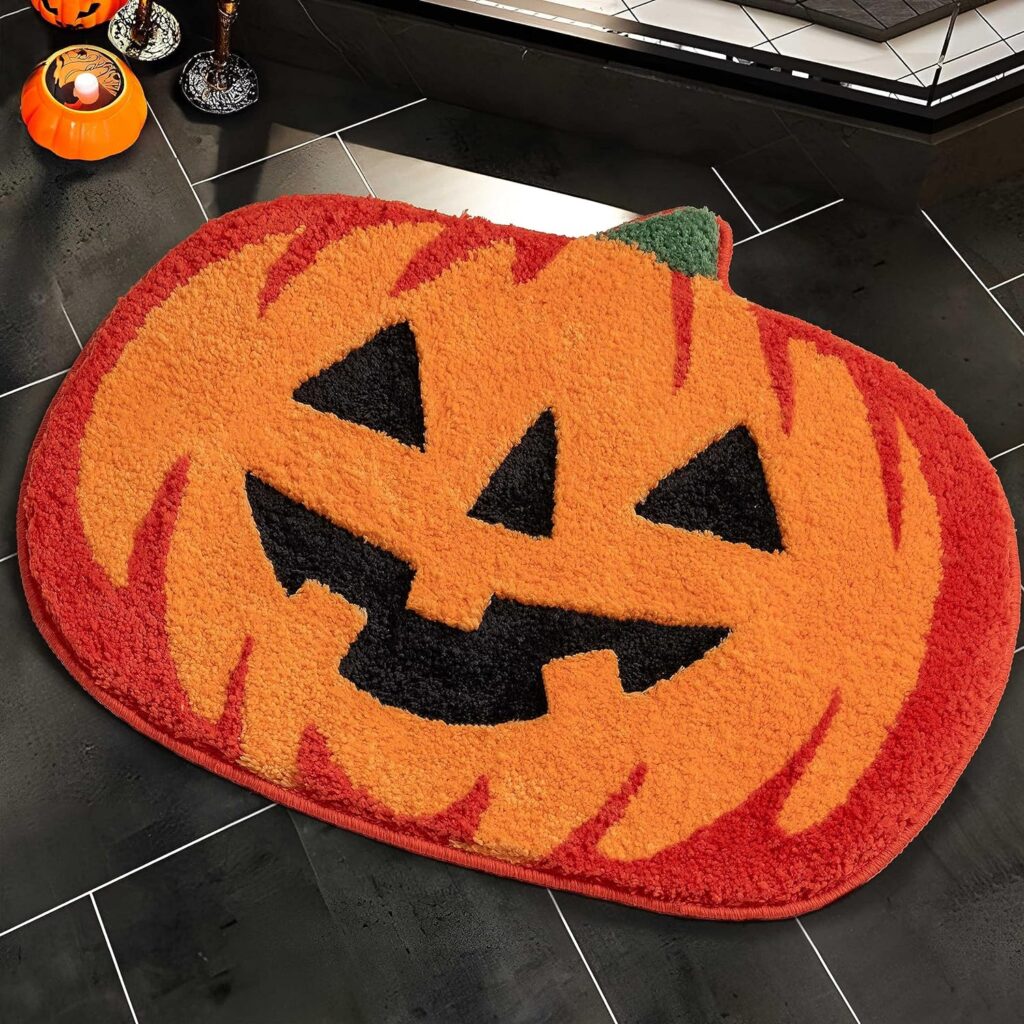 Halloween Pumpkin Bathroom Rug